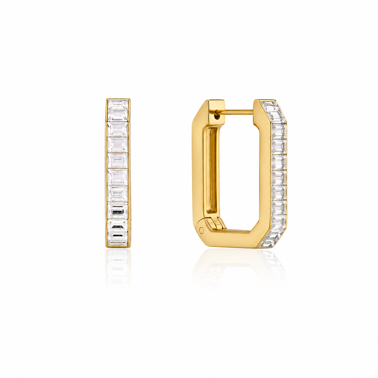 Edge Hoop Earrings
